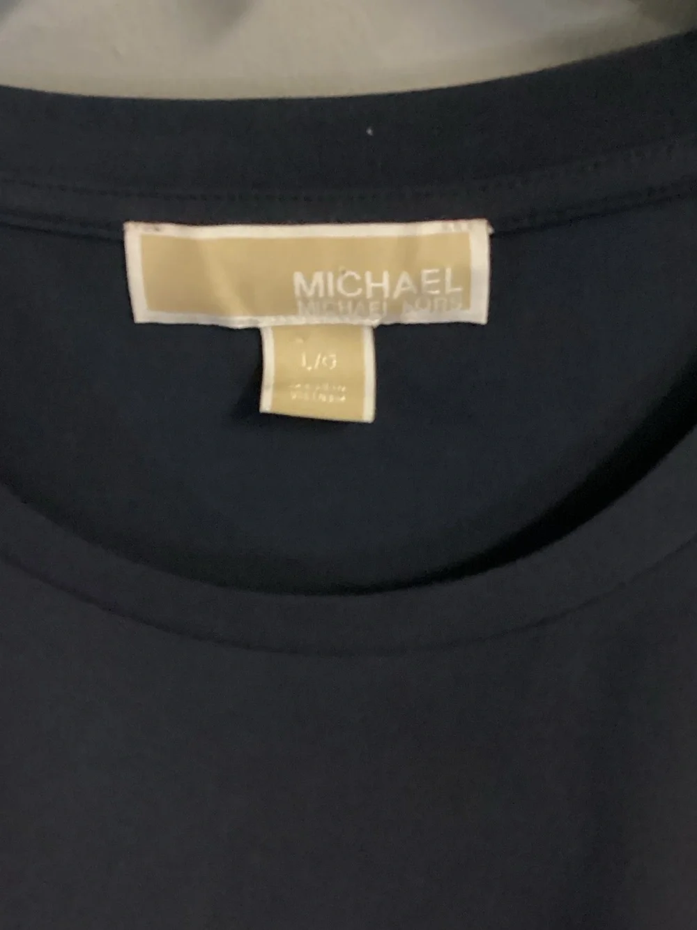 Michael Kors Navy Ruffle Sleeve Knit Top